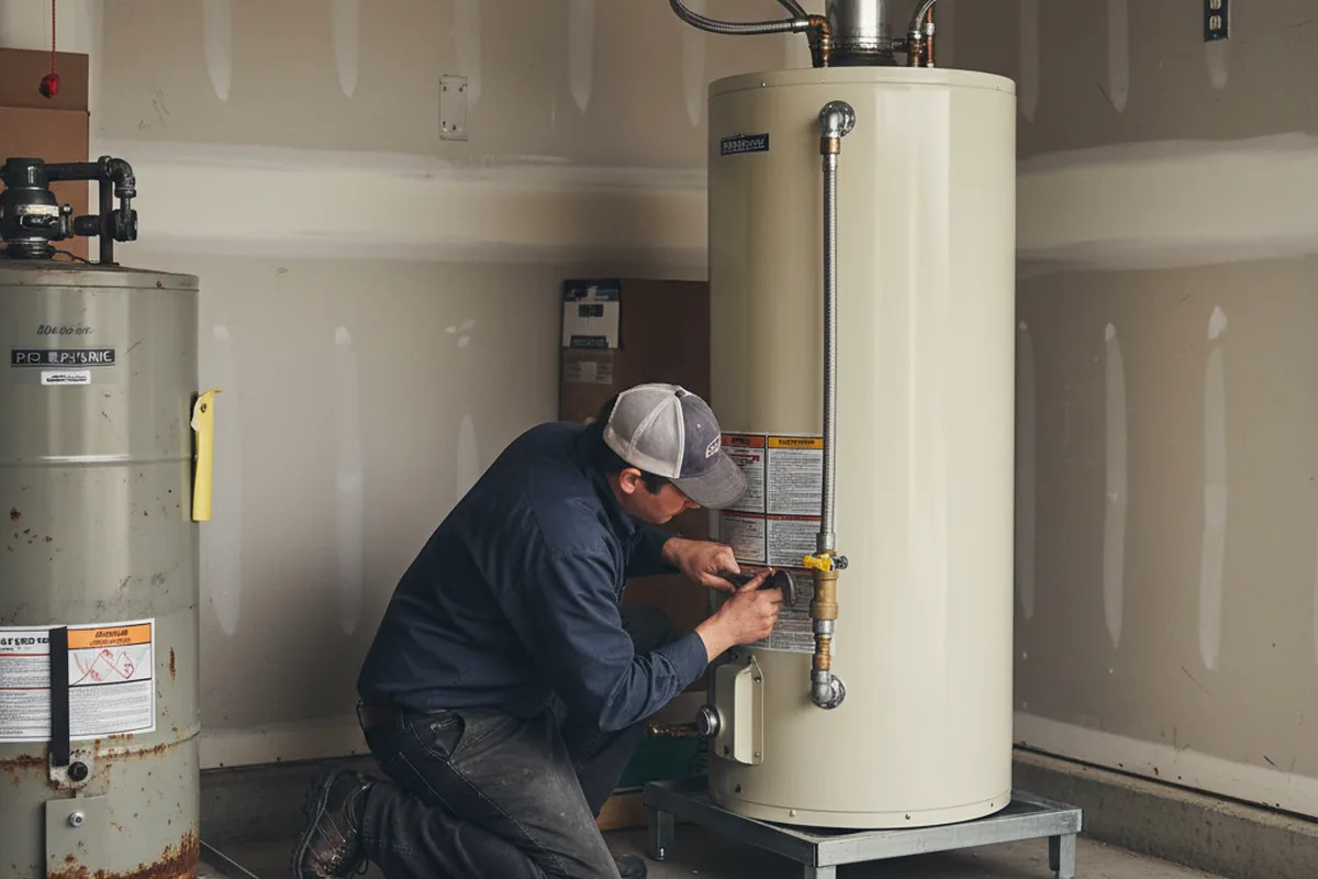 Water heater and shutoff valve replacement in Irwin
